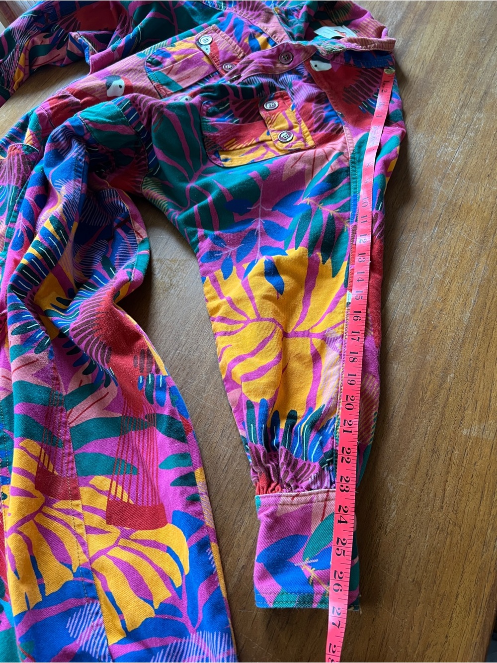 Farm Rio Macaw  Twill Jumpsuit Tropical Parrot XS - Picture 9 of 10